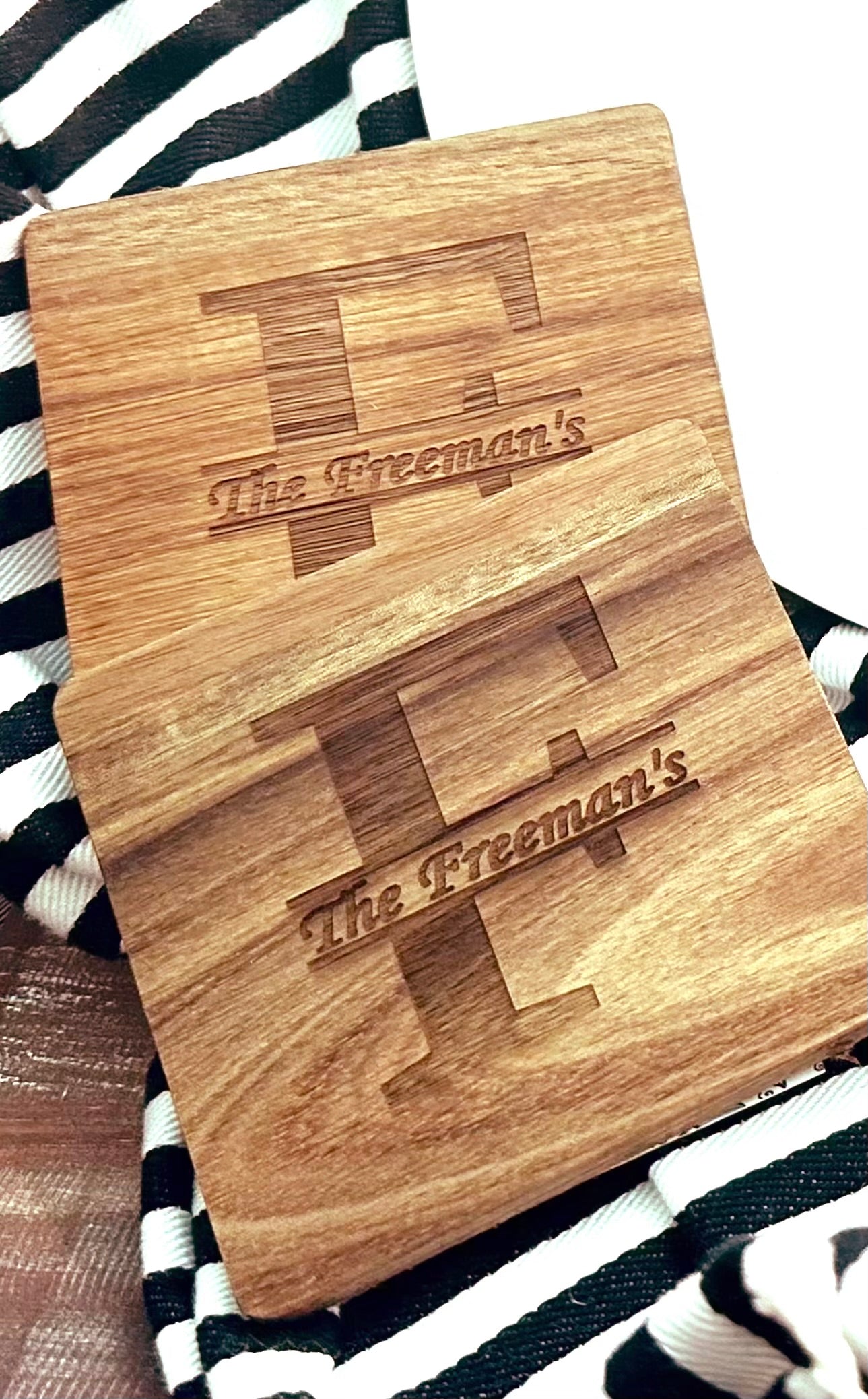 Personalized Square Wood Coasters