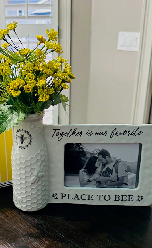 Bee Happy Flower Vase & Picture Frame