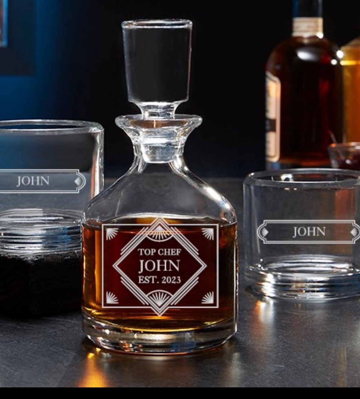 Personalized Whiskey Decanter Set