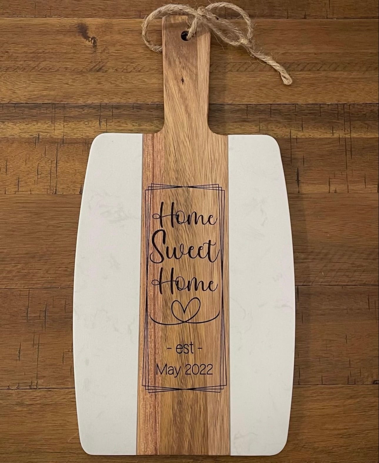 Personalized White/Wooden Charcuterie board